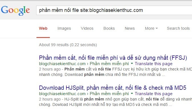 Cách tìm kiếm trang web