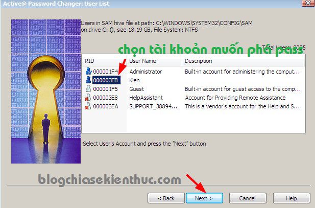 how can i break password of administrator