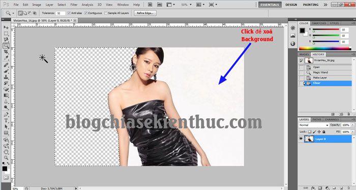 Hướng dẫn Cách xóa phông nền bằng Photoshop CS6 Dễ hiểu và chi tiết