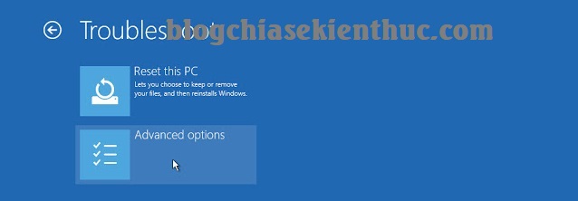 Sửa lỗi mất tính năng Reset lại Windows (Windows 8/ 10/ 11)