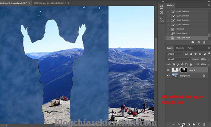 Cách lồng ghép ảnh trong Photoshop bằng công cụ Layer Mask