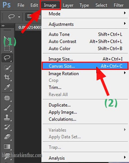 Tăng, Giảm Kích Thước Hình Ảnh Với Canvas Size Trong Photoshop