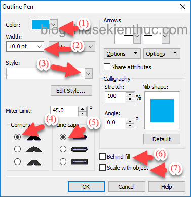 corel draw 5 outlines