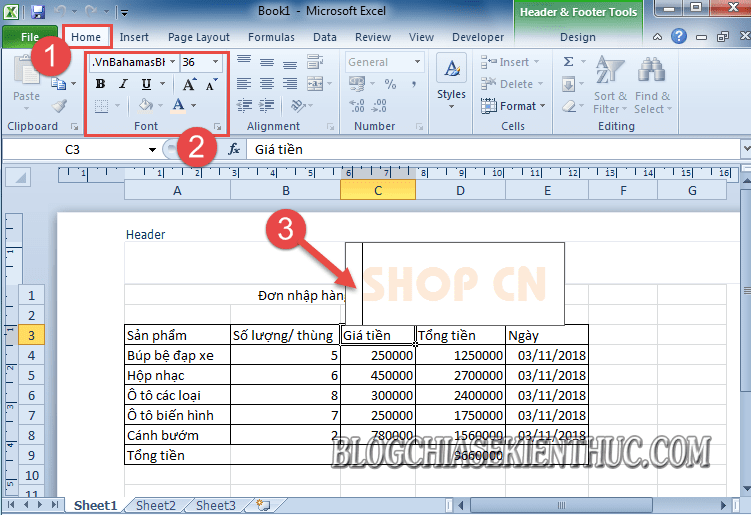Cách chèn Watermark, chèn ảnh mờ vào trong file Excel - Blog chia sẻ kiến thức