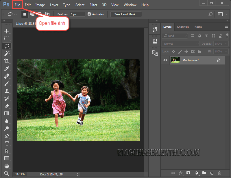 Làm mờ hậu cảnh bằng công cụ Blur Galary trên Photoshop