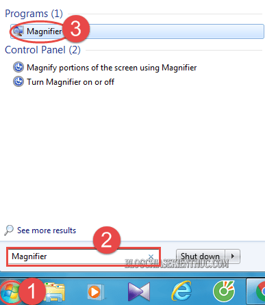 Cách sử dụng công cụ kính lúp Magnifier trên Windows 7/ 8/ 10