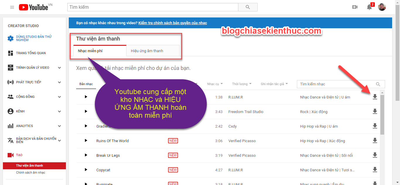 Hướng Dẫn Cách Lấy Nhạc Từ Youtube Không Vi Phạm Bản Quyền 1571