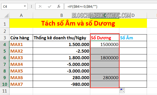 cach-tach-so-am-duong-tren-excel (4)