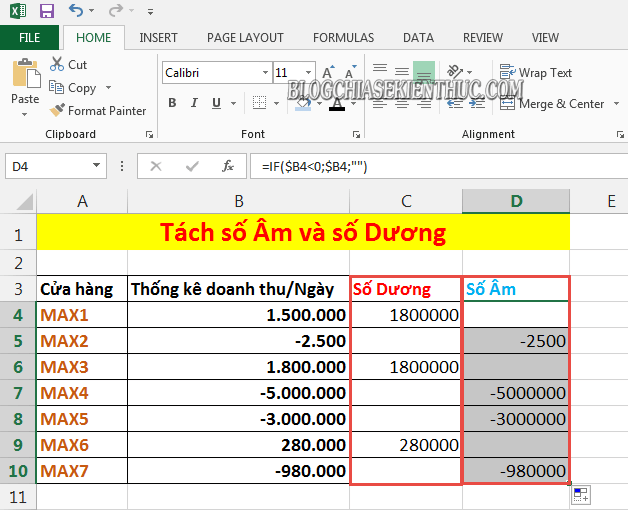 cach-tach-so-am-duong-tren-excel (7)