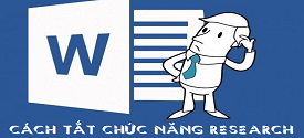 tắt research trong word