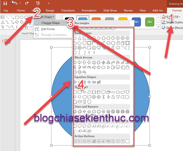 Kỹ thuật vẽ hình cơ bản với Shape trong Powerpoint