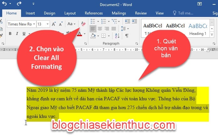 5 cách loại bỏ/ xóa màu nền trong Word đơn giản nhất!