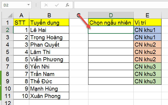 Excel random