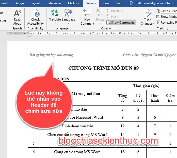 turn off header and footer in word