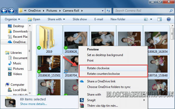 Cách xoay hình ảnh hàng loạt trên Windows không cần phần mềm
