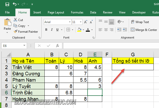 Hàm Đếm Các Ô Rỗng Và Tô Màu Các Ô Rỗng (Trống) Trong Excel