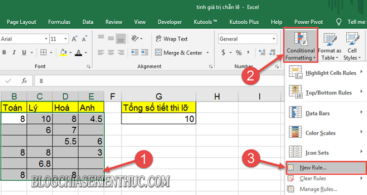 Hàm Đếm Các Ô Rỗng Và Tô Màu Các Ô Rỗng (Trống) Trong Excel