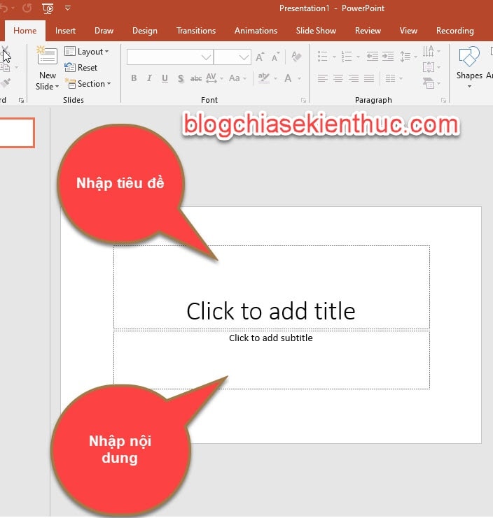 Tạo bố cục và làm việc với nội dung trong PowerPoint