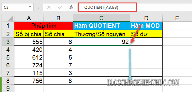 tach-so-nguyen-va-so-du-ra-hai-cot-tren-excel (3)