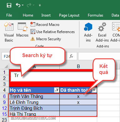 Cách tạo From tìm kiếm dữ liệu thần tốc trên Excel - Blog chia sẻ kiến thức