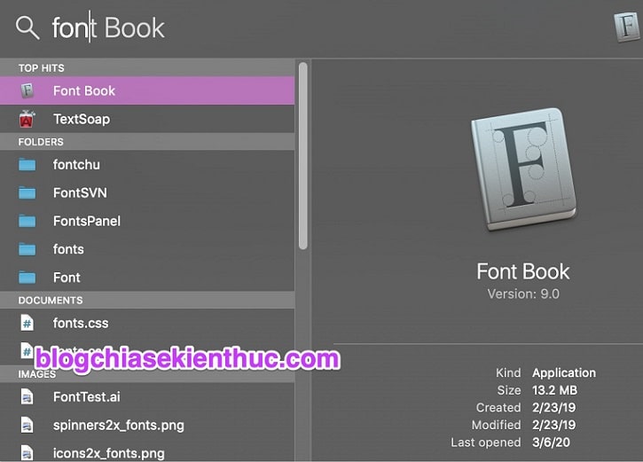 font book mac