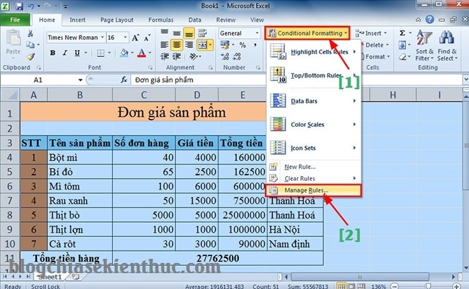 Tô màu cho Excel Làm cho bảng tính trông chuyên nghiệp hơn Chùa