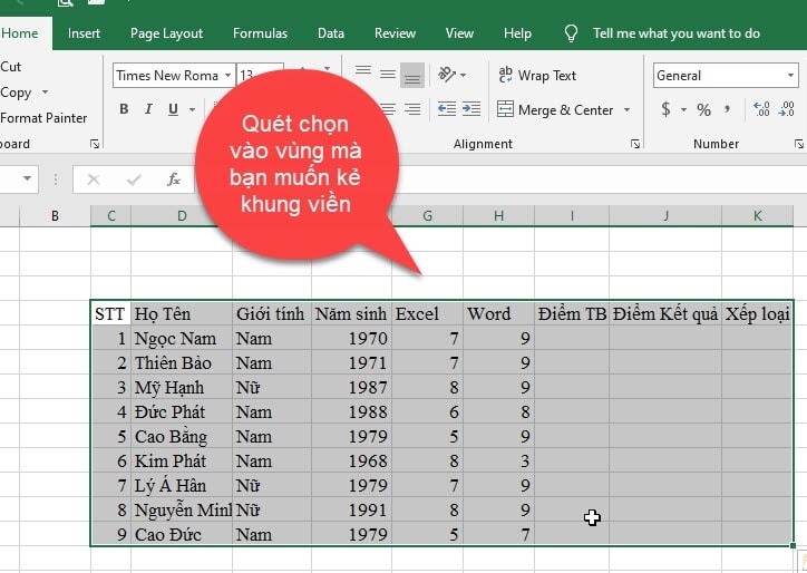 Hướng dẫn cách lập các bảng biểu cuối tháng trên Excel