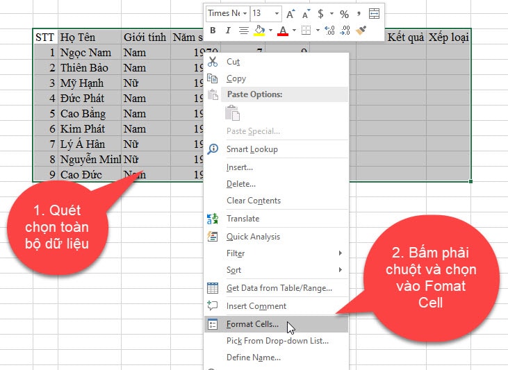 Hướng dẫn cách tạo khung viền trong Excel cực kỳ đơn giản
