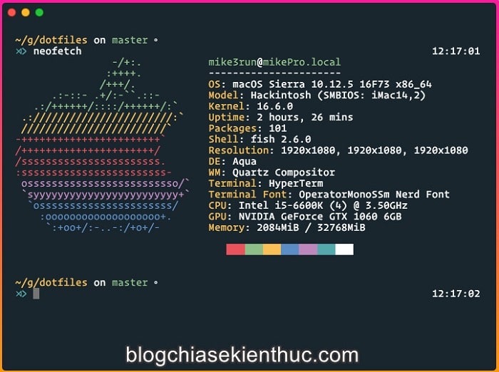 Neofetch: Hiển thị thông tin hệ thống theo phong cách ASCII Art