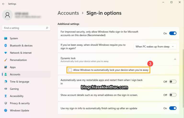 Windows Dynamic Lock Cách thiết lập khóa máy tính tự động với Dynamic Lock